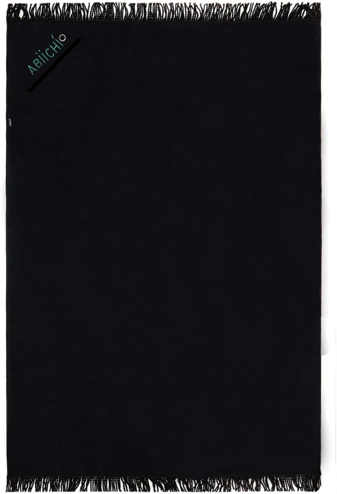 Abiichi Black - Luxury Oversized Beach Towel with Handy Built in Pocket for Your iPhone