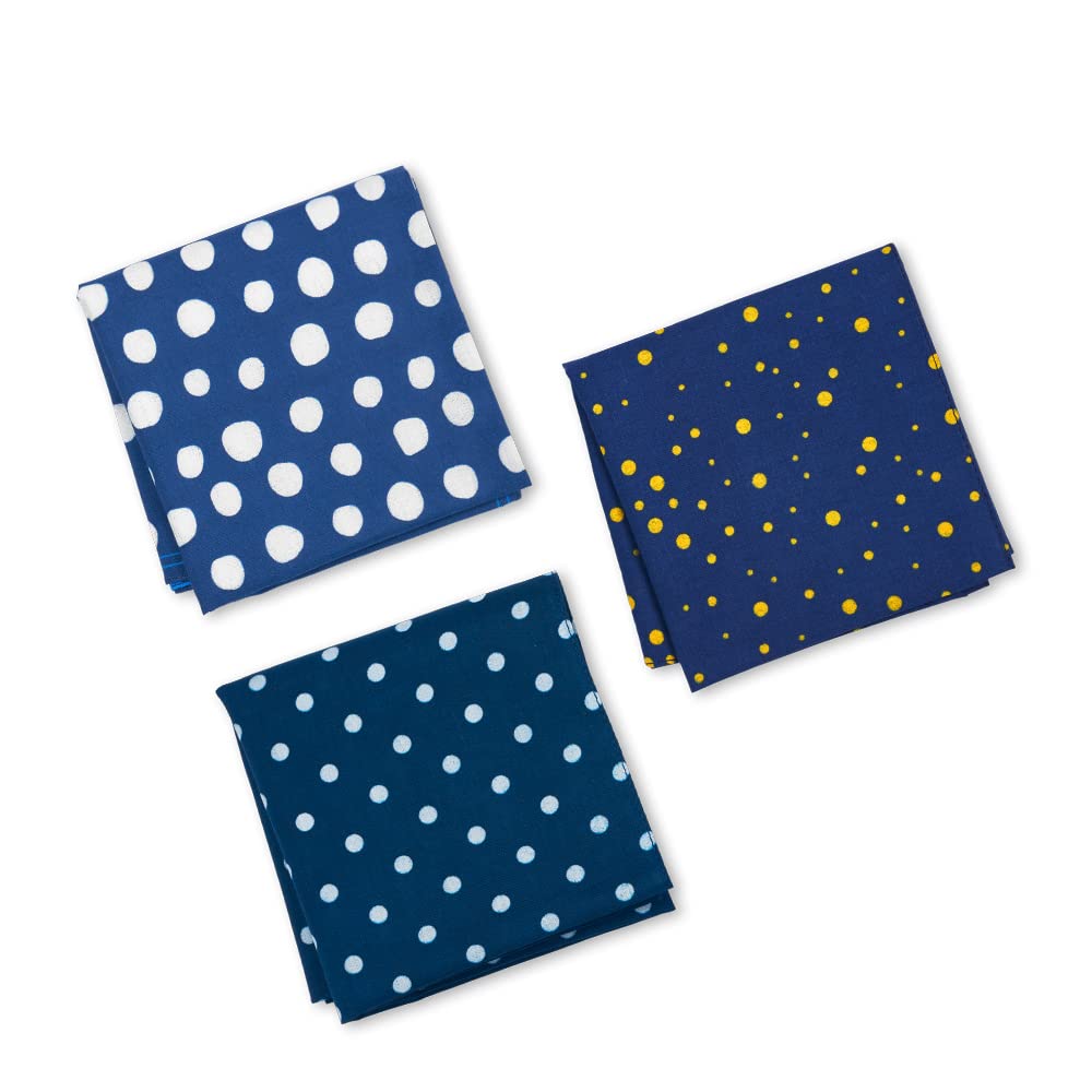 Hexafun Women's100% Organic Premium Pure Cotton Handkerchiefs Printed Stylish Small Size (Pack of 3)-image-18