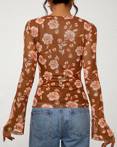 Button Down Shirts for Women Floral Boho Tops - image 5