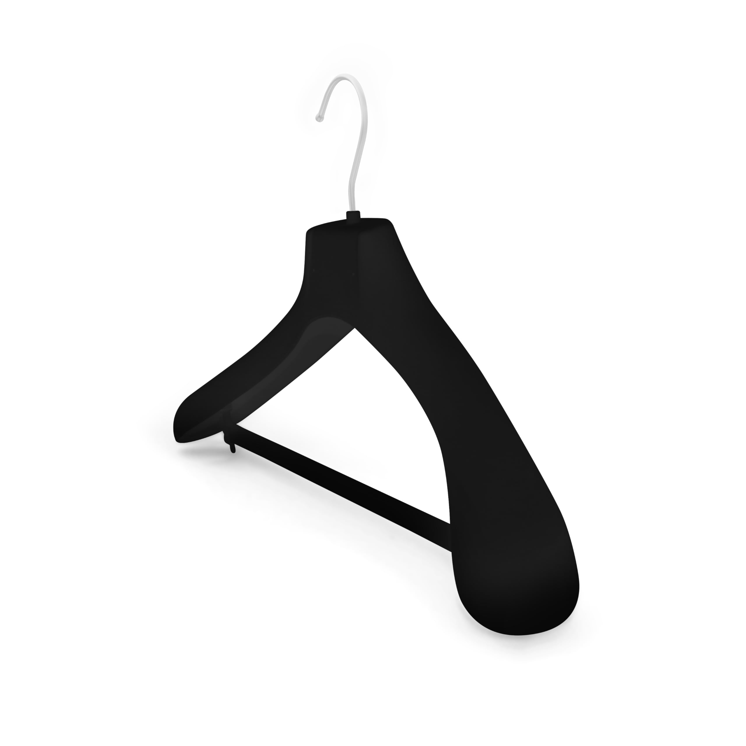 Kiroplast 12 Kleiderbügel aus Samt für Hosen Hosenhalter Jacke Schulter Breit rutschfest mit Stange Hosenleiste Mäntel Hosenhalter Beflockt Mäntel (39cm)