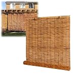 Roller Blinds 100cm 110cm 120cm 130cm 140cm 150cm Width Bamboo Blinds Suitable For Home Office Decoration Suitable For Terrace Sunshades Bamboo Roman Shades(110x150cm)