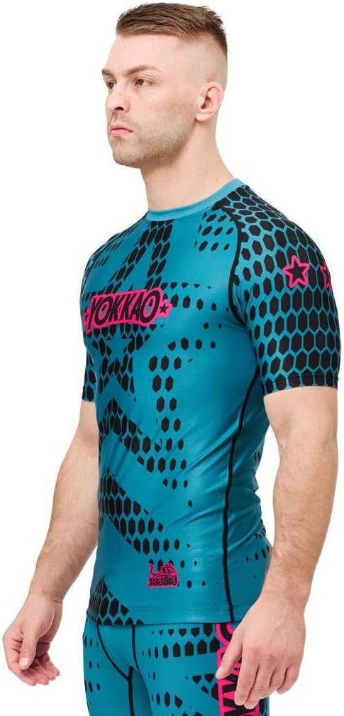 YOKKAO Stargame Compression Short Sleeve Rashguard Shirts for FITNESS