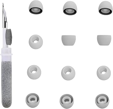 12X Replacement Earbud Tips Wireless Earbuds Accessories Eartips Earpad with 3-in-1 Cleaner Kit Compatible with Loop Quiet/Engage/Experience/Switch, Vosaf, Bigood, FUNSOUND, Yawsoy Earplugs