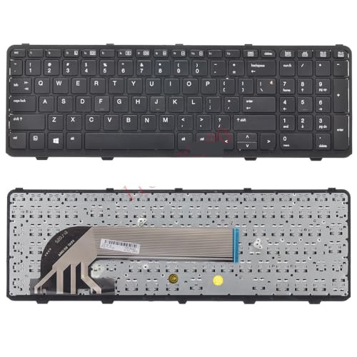 HP �� Probook 450 G0 G1 G2 470 455 721953-001 F0W56PA 90.4ZA07.L01 �č��m�[�g�p�\�R���̃L�[�{�[�h �������ȒP(Black Frame US)