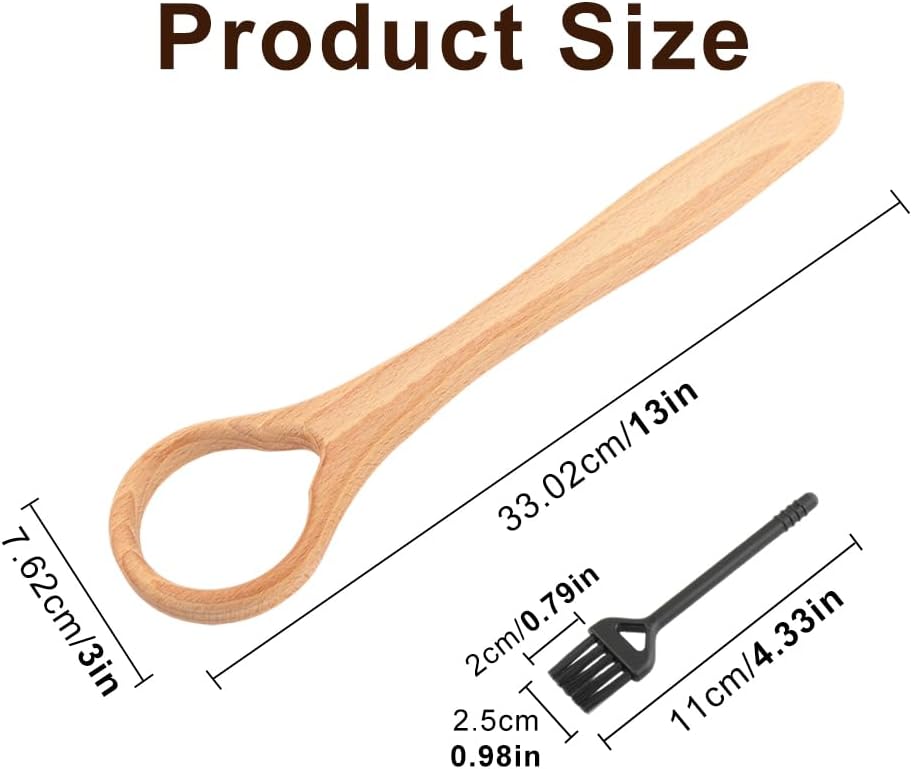 13‑Inch Danish Dough Whisk for Sourdough Bread, Sourdough Mixing Tool