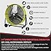 K Tool International 77740 24” Direct Drive Drum Fan with Wheels, High-velocity, 2-Speed, Cut-off Protection, 7850 Max CFM, cUL listed, Used in Warehouses, Shops, Greenhouses, Barns, Gyms, Yellow
