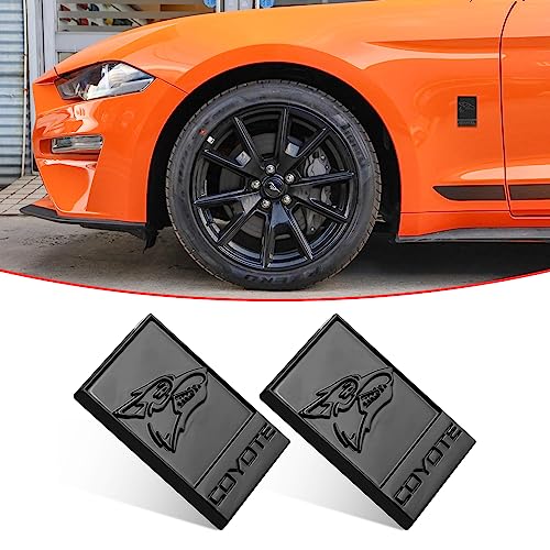 Image of 2PCS New Styling Coyote Logo Decal Fits for Car Or Truck Fender Side Tailgate Rear Trunk Sticker Emblem Badge (Black)