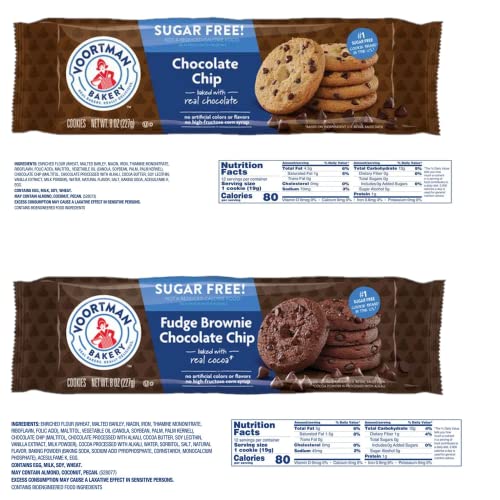 Sugar Free Brownie And Chocolate Chip Cookies By Voortman (Chocolate Overload) | 6 Count #TOP1