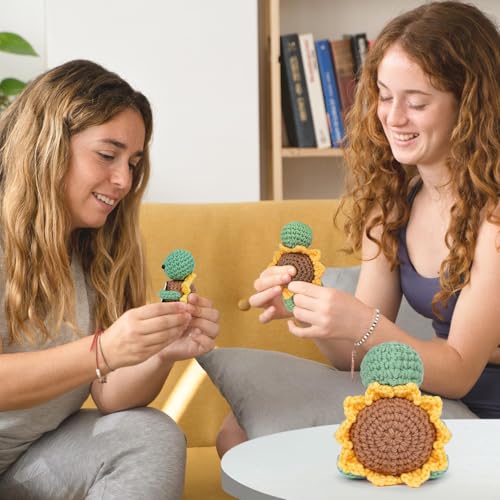 CheriGift Geschenke für Frauen, Glücksbringer Prüfung, Handgemachte Sonnenblumenschildkröte Figuren, Einschulung Geschenk, Glücksbringer, Geburtstagsgeschenk für Frauen