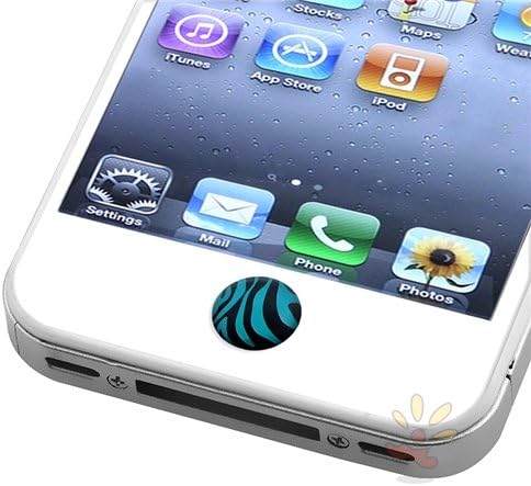 Everydaysource 6 Pieces Animal Home Button Sticker Compatible With Apple iPod Touch 6th Gen Apple iPhone 6 (4.7), iPhone 6 Plus (5.5) new Apple.. iPhone.. 4S, Zebra Patterns