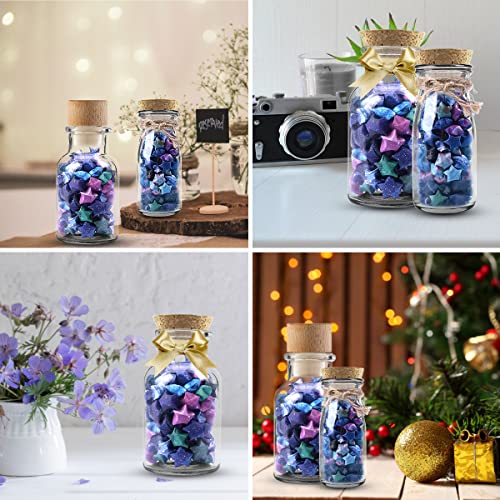 Grehge Sheets Origami Stars Paper 8 Different Designs of Beautiful Space Sky for Paper Arts Crafts Kids Luminous Starry Sky Grown-ups School Teachers Folding Origami Colorful Paper Strips - Thumbnail 5