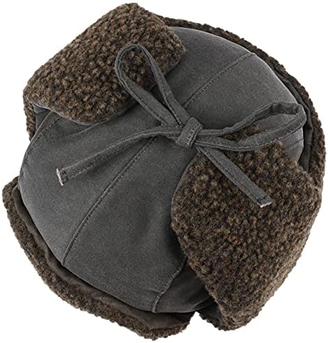 Stetson Cappello Aviatore Polartec Bomber Uomo - da Lapeer con paraorecchie, Fodera, sottogola Autunno/Inverno Inverno - M (56-57 cm) Nero