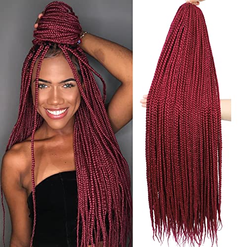 30 Inch Box Braids Crochet Braids Prelooped Crochet Hair 144 Strands Goddess Box Braids Crochet Braids Box Braid Crochet Braids For Black Women (30Inch (Pack Of 6), Bug) #TOP6