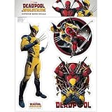 Marvel Deadpool & Wolverine Deadpool - Set of 3 Vinyl Car Stickers for Window Truck Bumper Water Bottle Laptop Skateboard Marvel Licensed