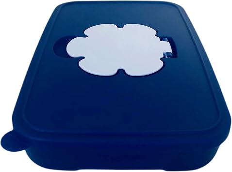 Tupperware Islak mendil makyaj kutusu, bebek çocuklar için, 650 ml, koyu mavi