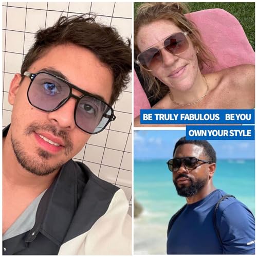 Vintage Square Sunglasses for Womes Men, Retro Aviator Sunglasses, Fashion Classic 70s Glasses4