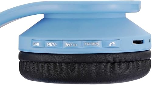 Miniatura 9 de PowerLocus Auriculares Bluetooth para niños, auriculares inalámbricos plegables sobre la oreja, auriculares con micrófono, límite de volumen de 85