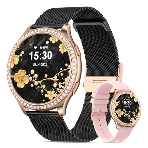 elfofle Smartwatch Damen mit Telefonfunktion, 1,32" IPS Touchscre...