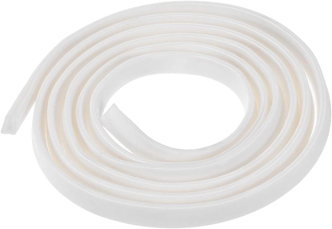 uxcell Edge Trim U Seal Extrusion, Silicone White U Channel Edge