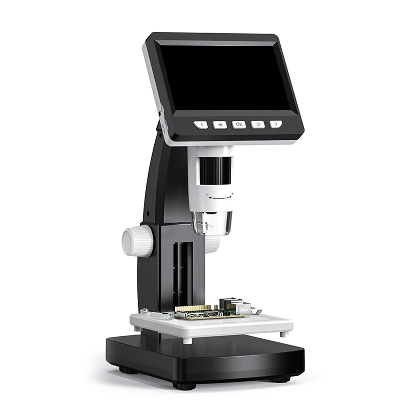 Magnification 1000X Electronic Microscope with 4.3 Inch Display & Type C Interfaces for Systems Compatibility LCD Microscope