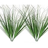 MISSWARM 6PCS Artificial Grass Plant, Artificial Shrubs Wheat Grass, Artificial Greenery Stems Fake Weed for Room Indoor Home Decor, Artificial Tall Grass Fake Plants for Outdoor Decor