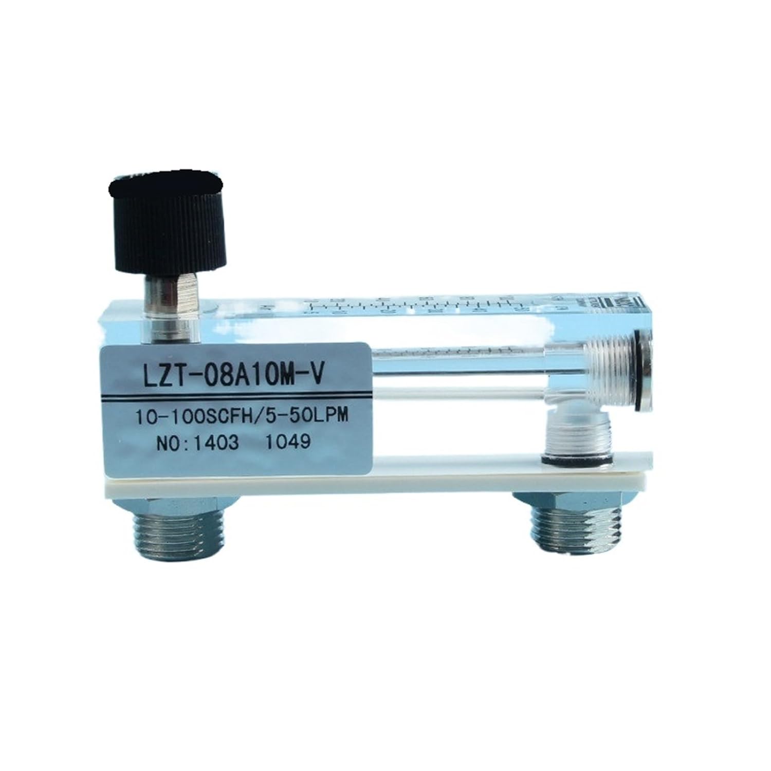 1Pcs LZT-08A10M-V Panel Type Flowmeter, 5-50LPM Gas Flow Meter, Organic Glass Flowmeter - Air