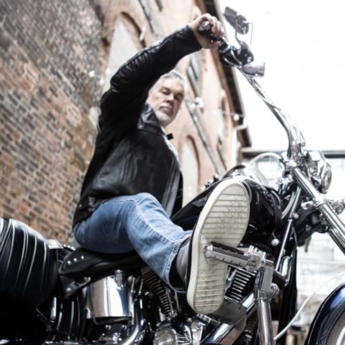 Milwaukee Leather MBM9112 Tênis masculino de camurça preta com lona cinza reforçada casual para equi