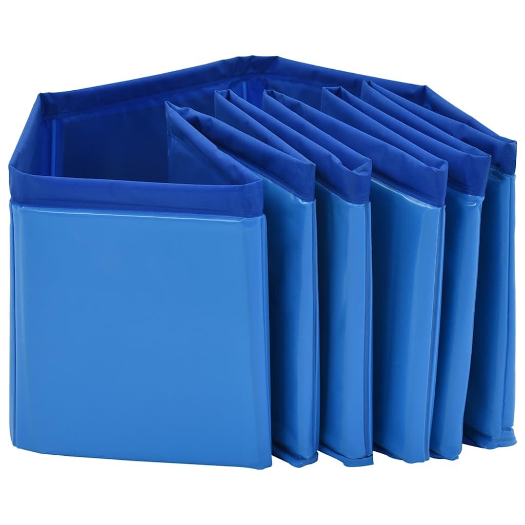 Piscina para perros plegable azul 80 x 20 cm PVC antideslizante, piscina infantil resistente para mascotas, interior y exterior, ideal para verano, accesorios para perros para refrescarse y