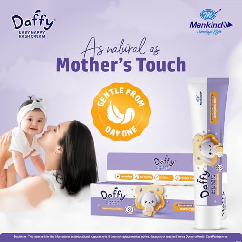 Image of Daffy Baby Nappy Rash Cream for Sensitive Skin & Redness, 30g (Pack of 5)