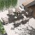 Knnbxa Patio Dining Set 7 Pieces for 6,Outdoor Metal Furniture Conversation Set w/2 Swivel Chairs and Longboard Metal Dining Table with Umbrella Hole for Backyard,Garden,Poolside,Sand
