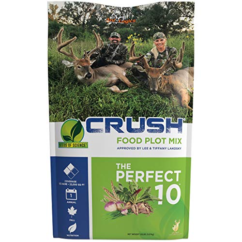 Ani-Logics Outdoors Crush The Perfect 10 - Proven Fall Deer Food Plot Seed for Antler-Supporting Nutrition & Huntable Patterns - 20 lb