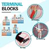9PCS Lever Wire Connectors Quick Wiring Cable Connector Electrical Lever Wire Cable Connectors Push-in Conductor Terminal Blocks (2 in 6 Out)