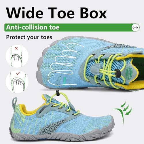 Miniatura 2 de Saguaro Barefoot Zapatillas De Trail Hombre Escarpines Mujer Zapatos De Agua Minimalistas Zapatillas De Deporte Acuaticos Exterior Interior Azul 41