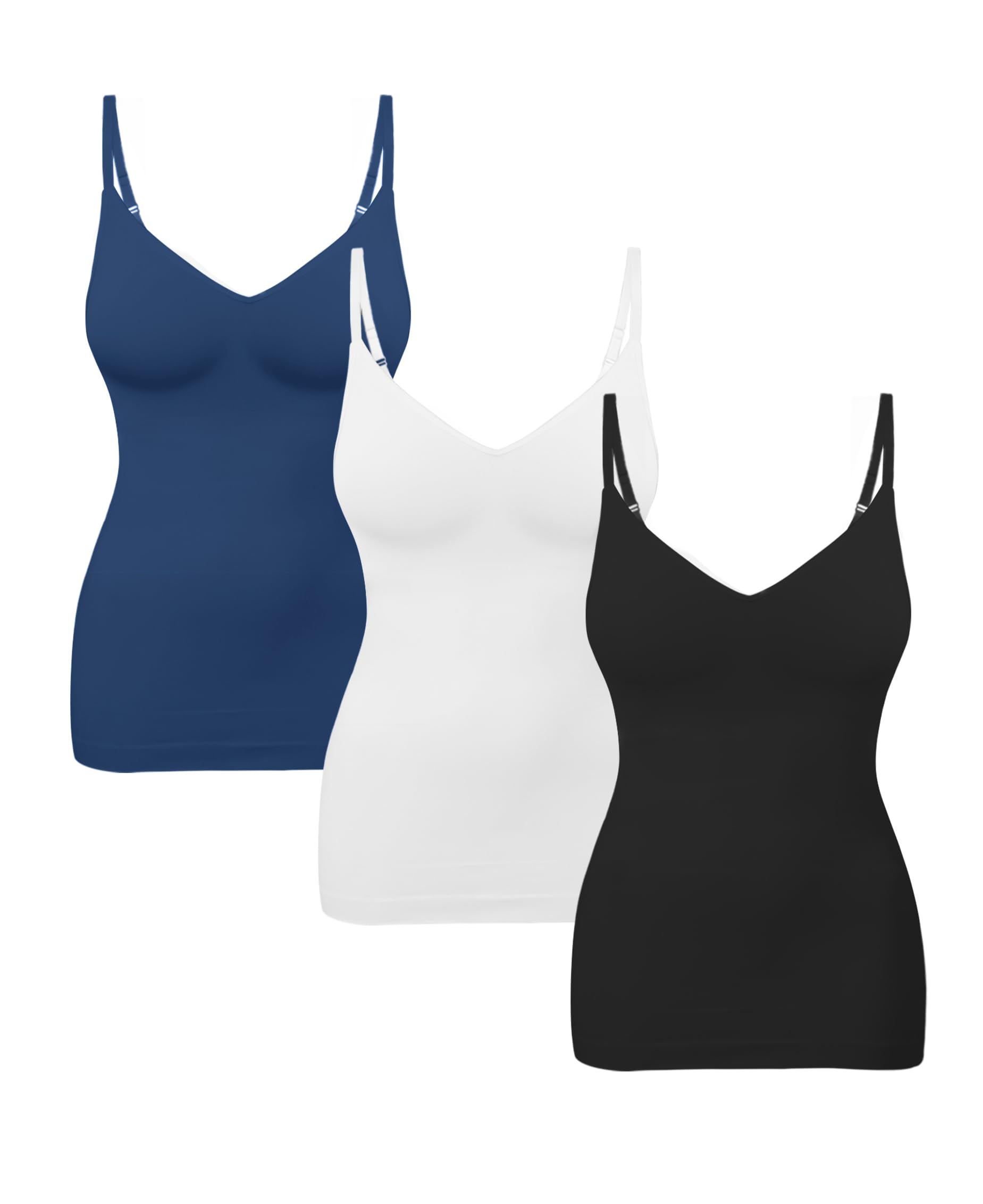 EUYZOU Womens Tummy Control Shapewear Tank Tops Seamless V-Neck Compression Tank Tops Body Shaper Camisole