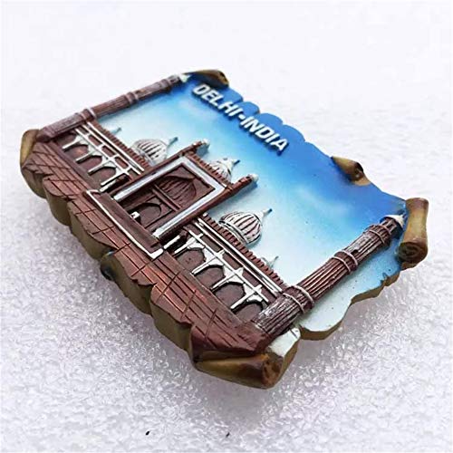 Fridge Magnet Jama Masjid New Delhi India 3D Resin Handmade Craft Tourist Travel City Souvenir Collection Letter Refrigerator Sticker