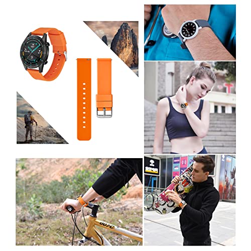 Sbr-Trade Silicone Watch Bands ， Quick Release Premium Soft Rubber Replacement Straps For Men And Women (18Mm, Orange) #TOP6