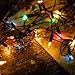 Produktbild hellum Lichterkette innen strombetrieben, mini Lichterkette 20er Birnen bunte Lichter, beleuchtete 2,85m, Kabel grün 20 Lichter mit Stecker für Weihnachten