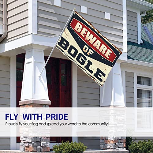 Drapeau Beware of Bogle grand format textile mural durable