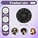 Yuanan 12 PCS Bonnet for Sleeping Men, Silk Bonnets for Women Bulk Elastic Satin Bonnet for Curly Hair Silk Bonnets for Black Women and Men with Curly Hair and Nightcaps-Black