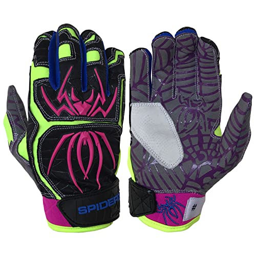 Spiderz Hybrid Adult Baseball/Softball Batting Gloves