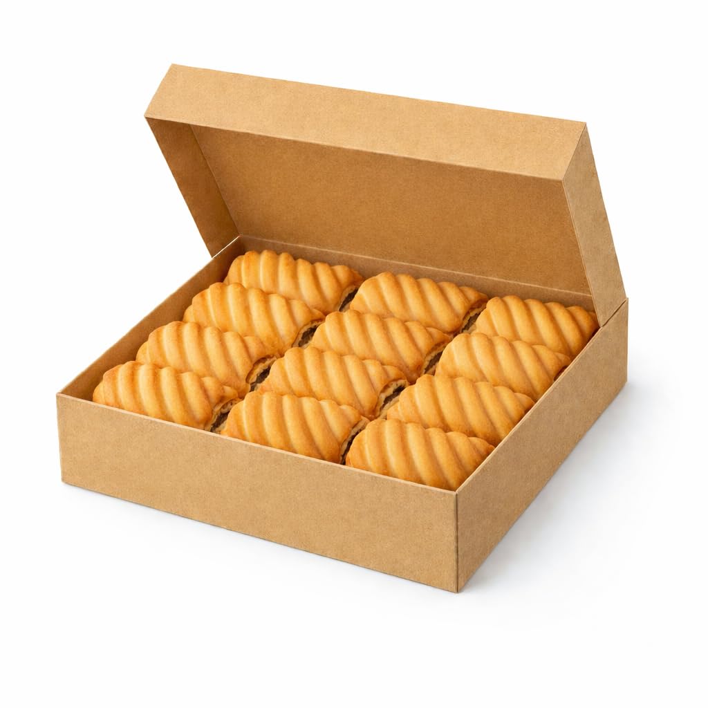 PacknWood - 50 Caja Pastelera Rectangular Kraft Cartón | 32,0x32,0 cm | Hostelería Catering, Desechable, Ecológico, Repostería Pastelería