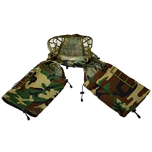 ROCOTACTICAL Sniper Ghillie Suit Foundation, Ripstop, Ghillie Viper Hood, Camouflage Sniper Coat (Woodland) - Thumbnail 7