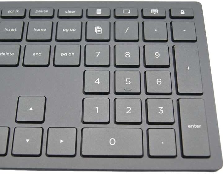 Close-up of keyboard number pad