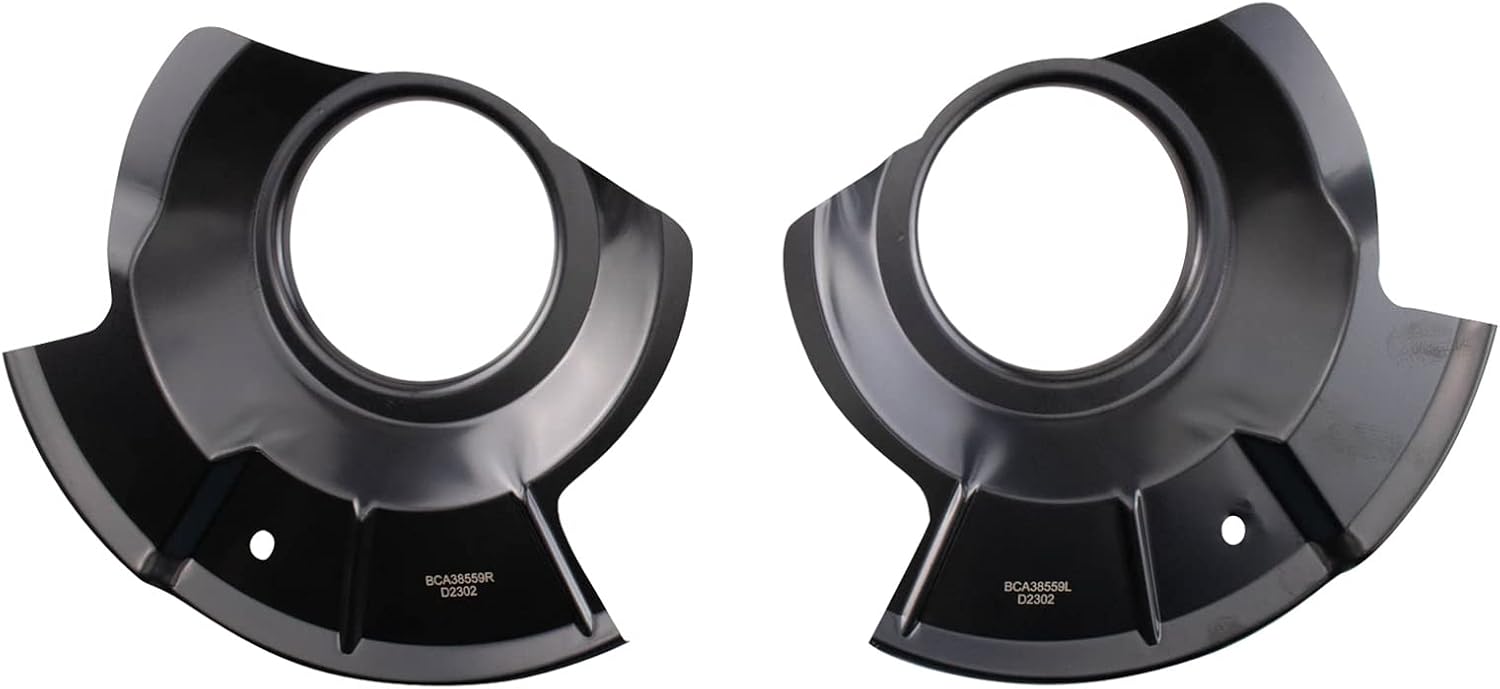 TRQ Front Brake Dust Shield Set Compatible with 2011-2014 Ford Edge