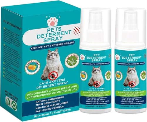 hply tea Cat Deterrent Spray, Cat Scratch Deterrent Spray for Furniture Protection, Sofas, Rugs, Curtain - - for Indoor & Outdoor Cats Behavior Training Prevent Urine Marking by hply tea - Used condition - US$14.56