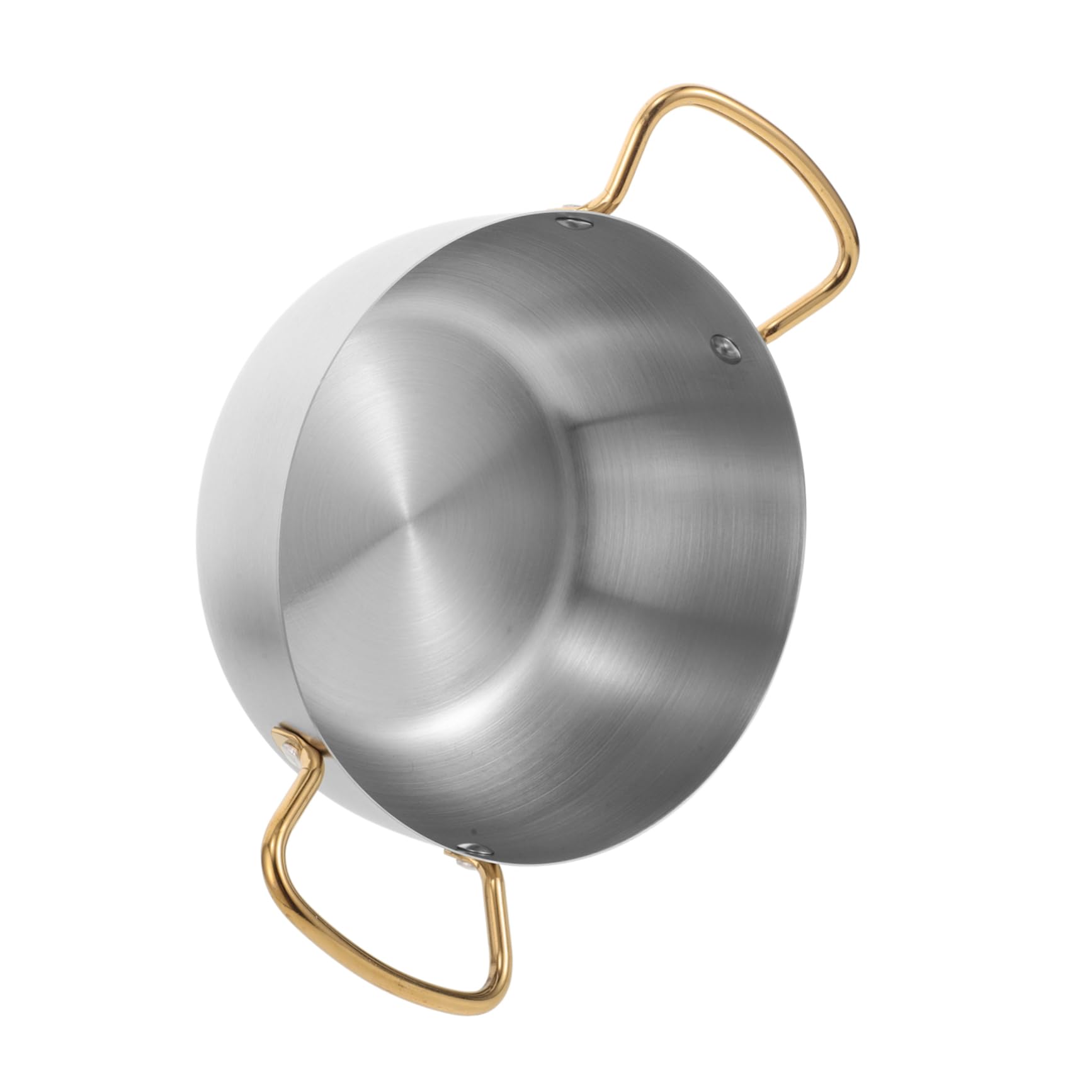 OUNONA Korean Ramen Pot Stainless Steel Cooking Pot with Double Handles for Quick Heating Convenient Multi Use Sauce Pan for Home Kitchen and Induction Stove Cooking