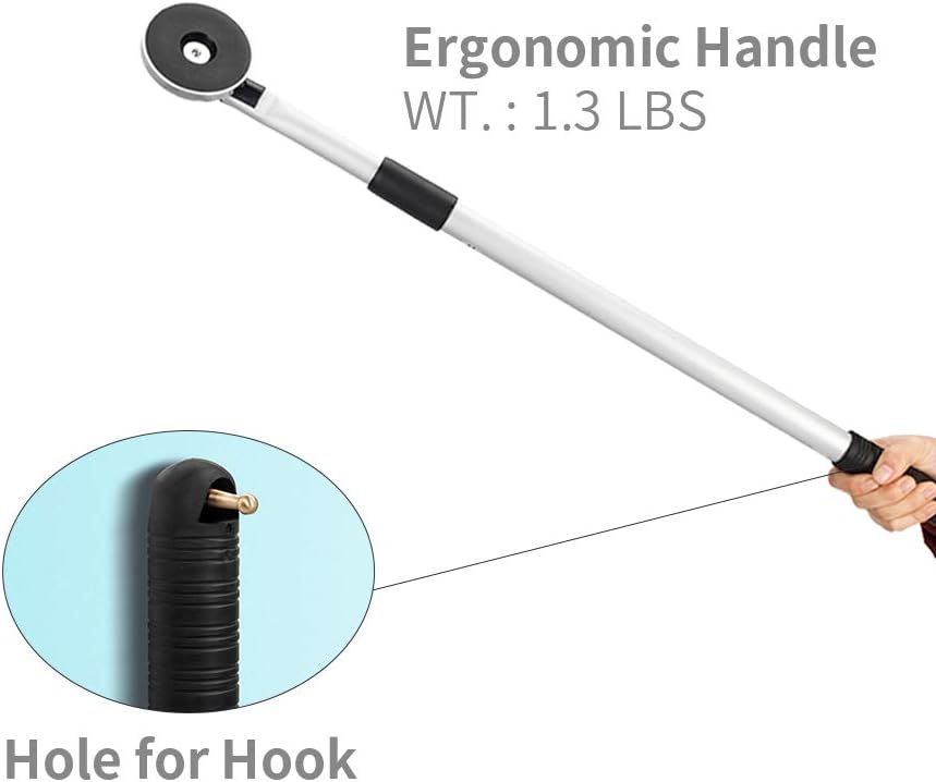 ROVSUN Telescoping Magnetic Sweeper Pickup Tool, Screws Parts Finder, 28'' to 45'' Retractable Bar & Rotating Base & Strong Magnet & Hole for Hook, 33 lb. Pull Capacity (1) - - 