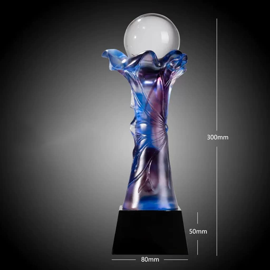 Pokale, Medaillen Auszeichnungen Trophäe Aus Blauem Glas Event-Auszeichnungen Als Souvenir-Trophäe Jubiläums-Ornament-Trophäe Wettbewerbs-Champion-Trophäe