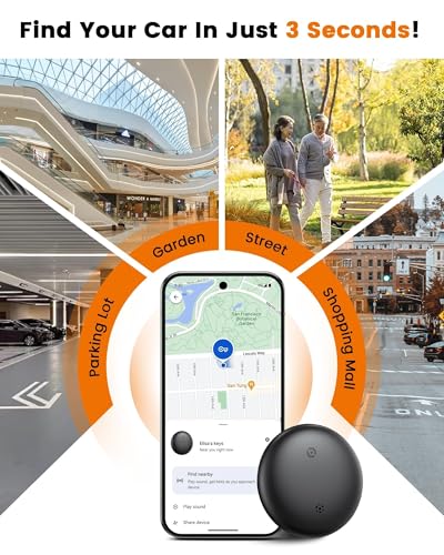 GPS-Tracker für Fahrzeuge, Kompatibel mit Google Built in App (nur Android), Magnet Case GPS Tracker fürs Auto, Globale Abdeckung Ortungsgerät Keine Monatliche Gebühr oder Abonnement