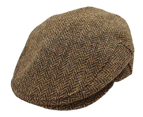 Image of Biddy Murphy, Men's Newsboy Flat Cap, 100% Irish Wool Hat, Made in Ireland Brown XXL